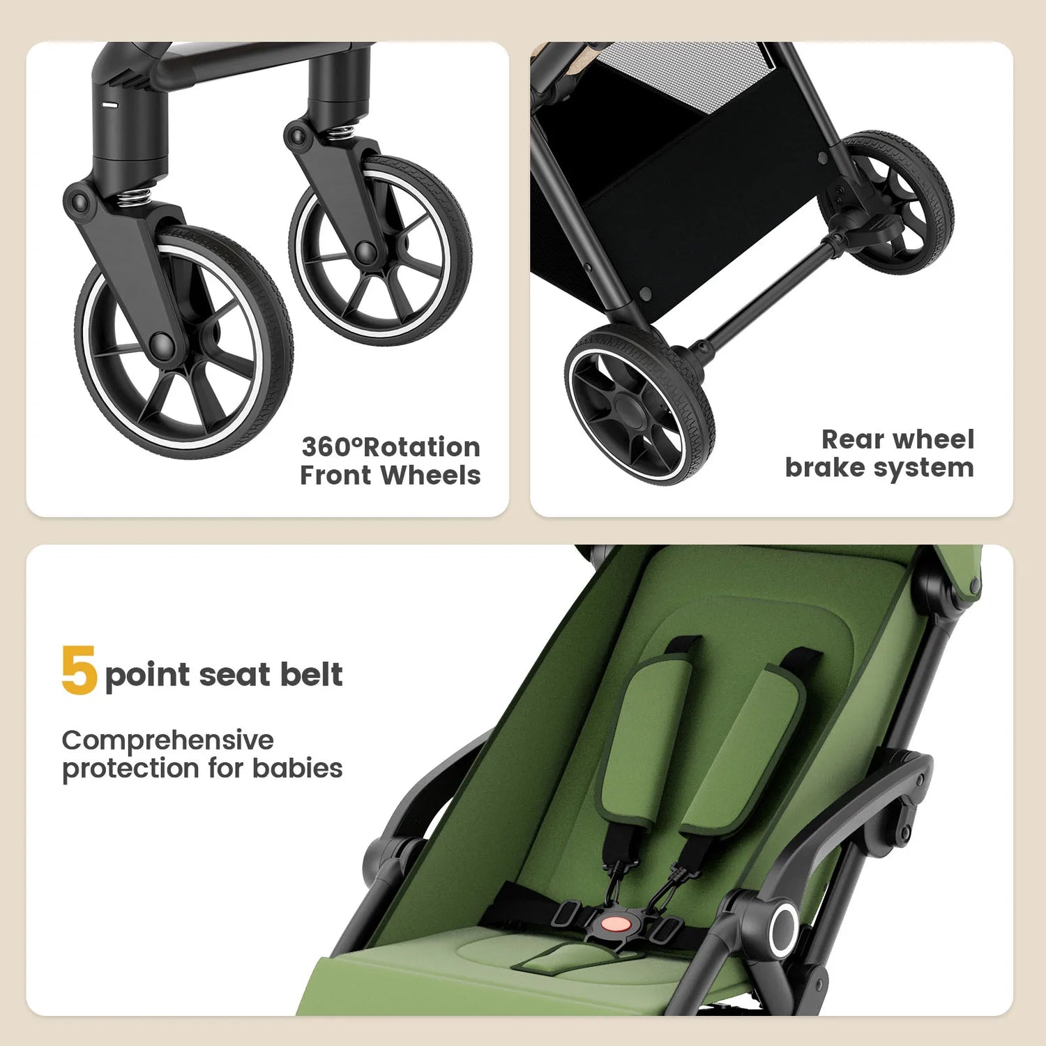 Lightweight High View Compact Travel Baby Stroller childrensterritory