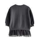 Kids Girls Bear Beading Long Sleeve Party Dresses childrensterritory
