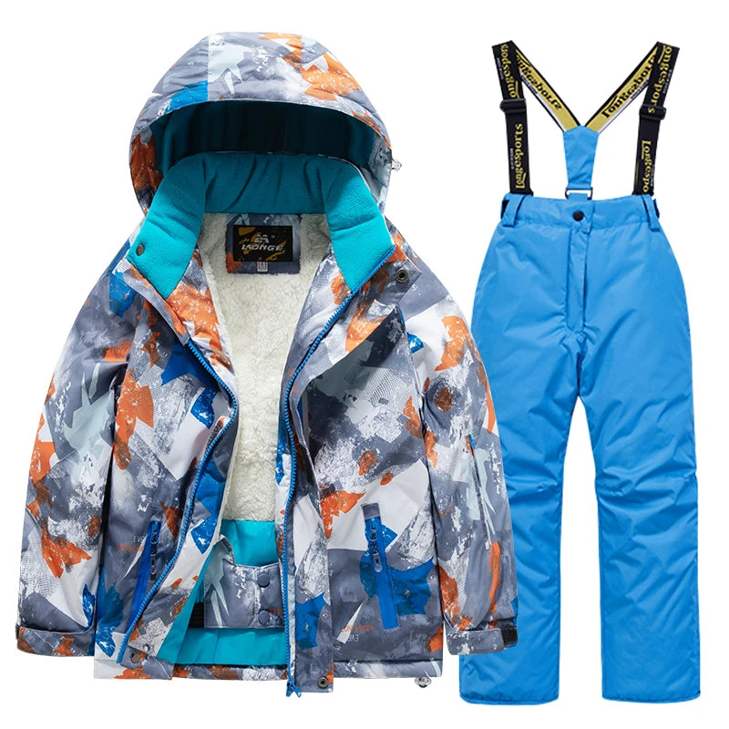 Thick Waterproof Printed Warm Snow Suits for Kids childrensterritory