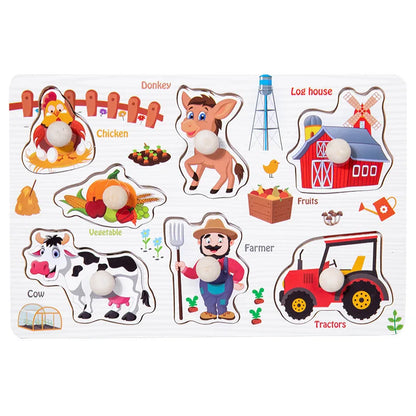 Kids Shape Matching Wooden Puzzle Educational Toys childrensterritory