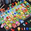 Kids Wooden Numbers Shapes Matching Montessori Toys childrensterritory
