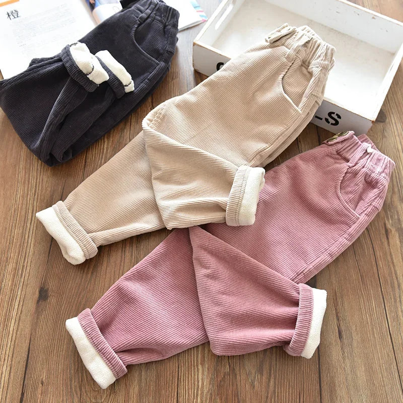 Thick Fleece Padded Trousers for Kids Girls/Boys childrensterritory
