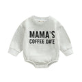 MAMA's Coffee Date Letter Print Baby Bodysuit/Sweatshirt childrensterritory