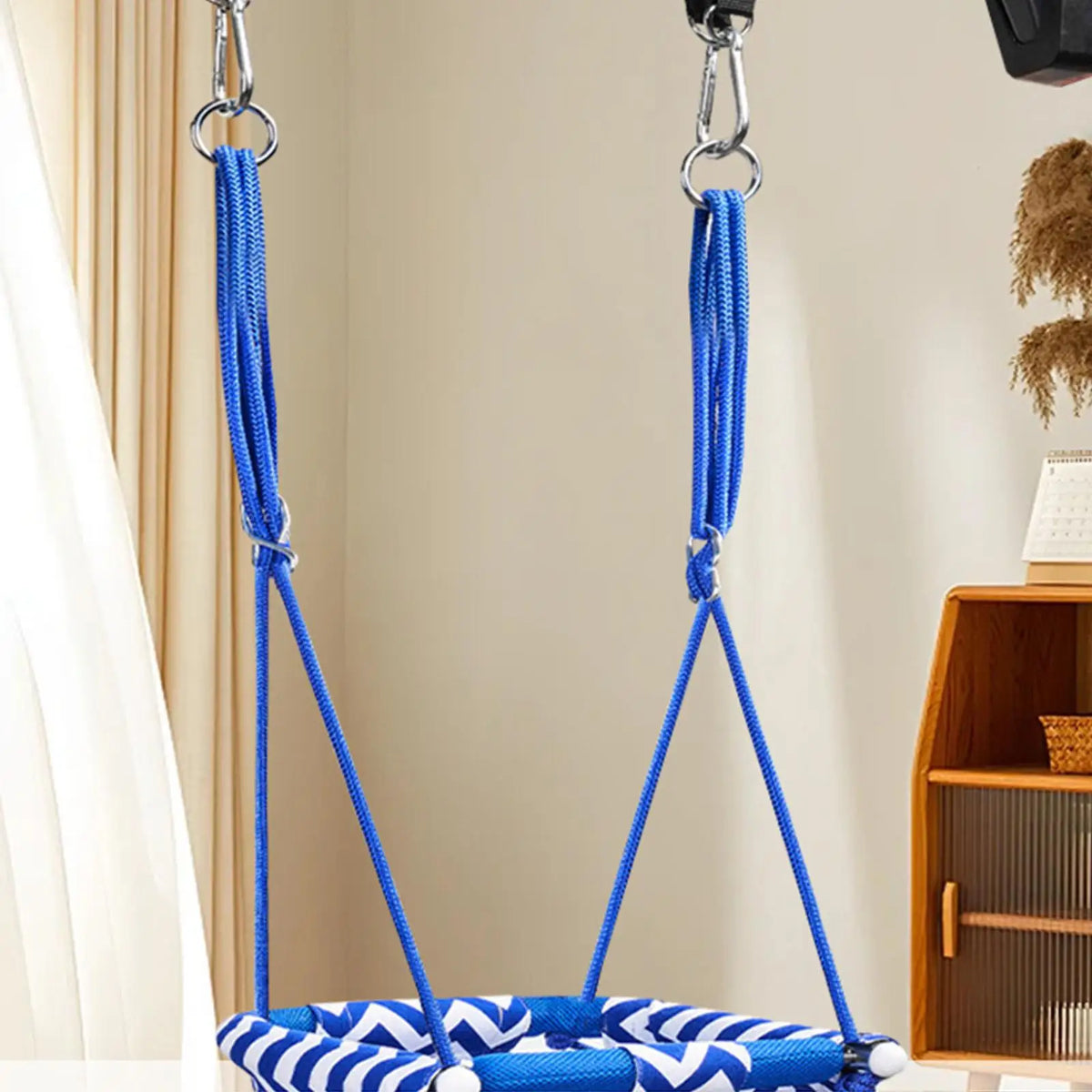 Cartoon Canvas Baby Wood Hanging Chair Outdoor Toy