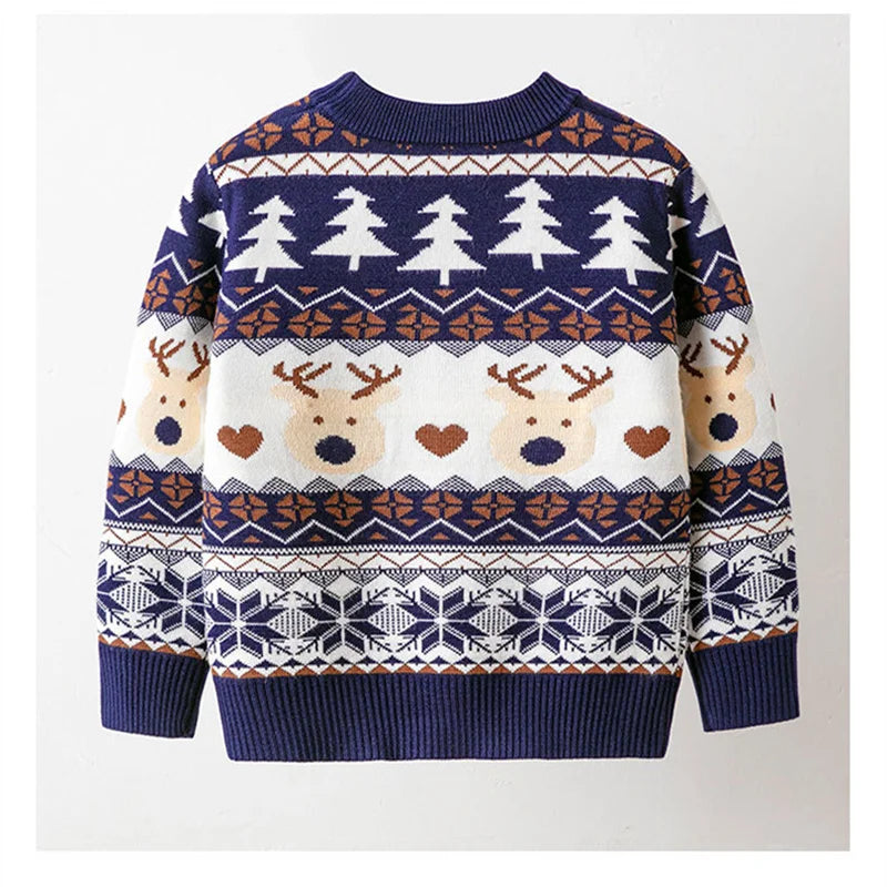 Kids' Long-Sleeved Christmas Design Warm Sweater