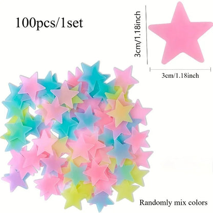 3D Stars Luminous Fluorescent Wall Stickers