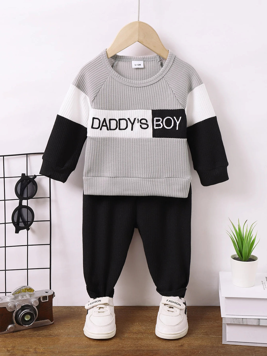 Infant Boy Long Sleeve 2PCS Spring & Autumn Outfit Set