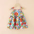 Floral Print Kids Girls Sleeveless Cotton Dresses childrensterritory