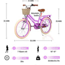 Kid Girls Bicycle with Basket, Front V Brake and Rear Coaster Brake childrensterritory