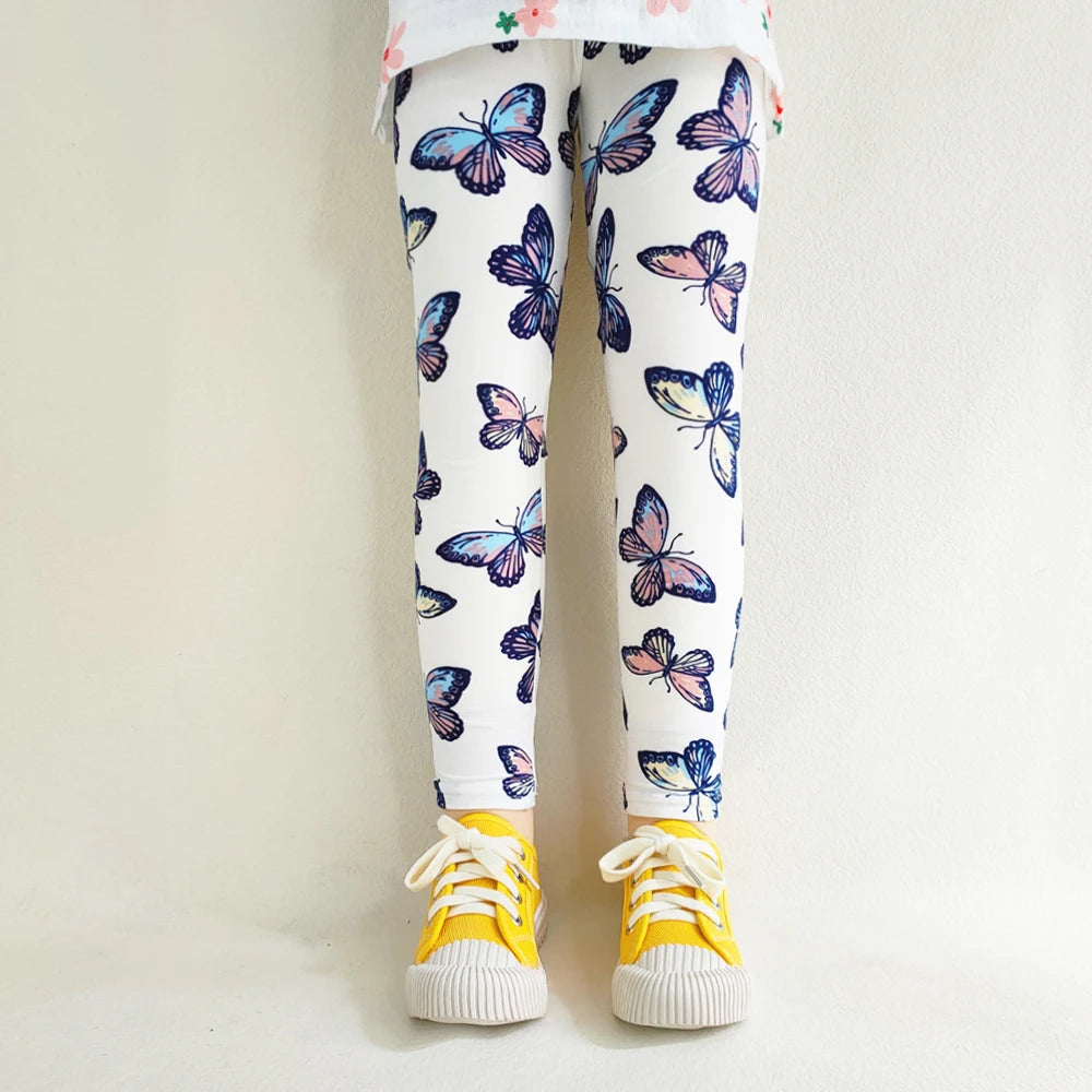 Kids Girl Floral Print Slim Fit Leggings/Trousers childrensterritory
