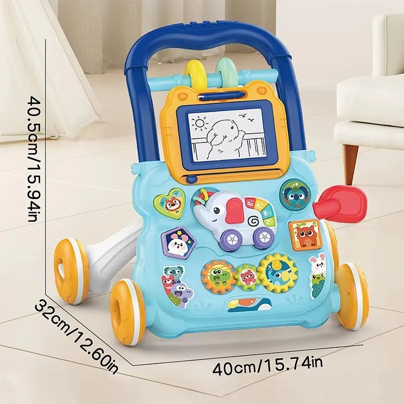 3 in1 Sit to Stand Learning Musical Walker for Toddlers