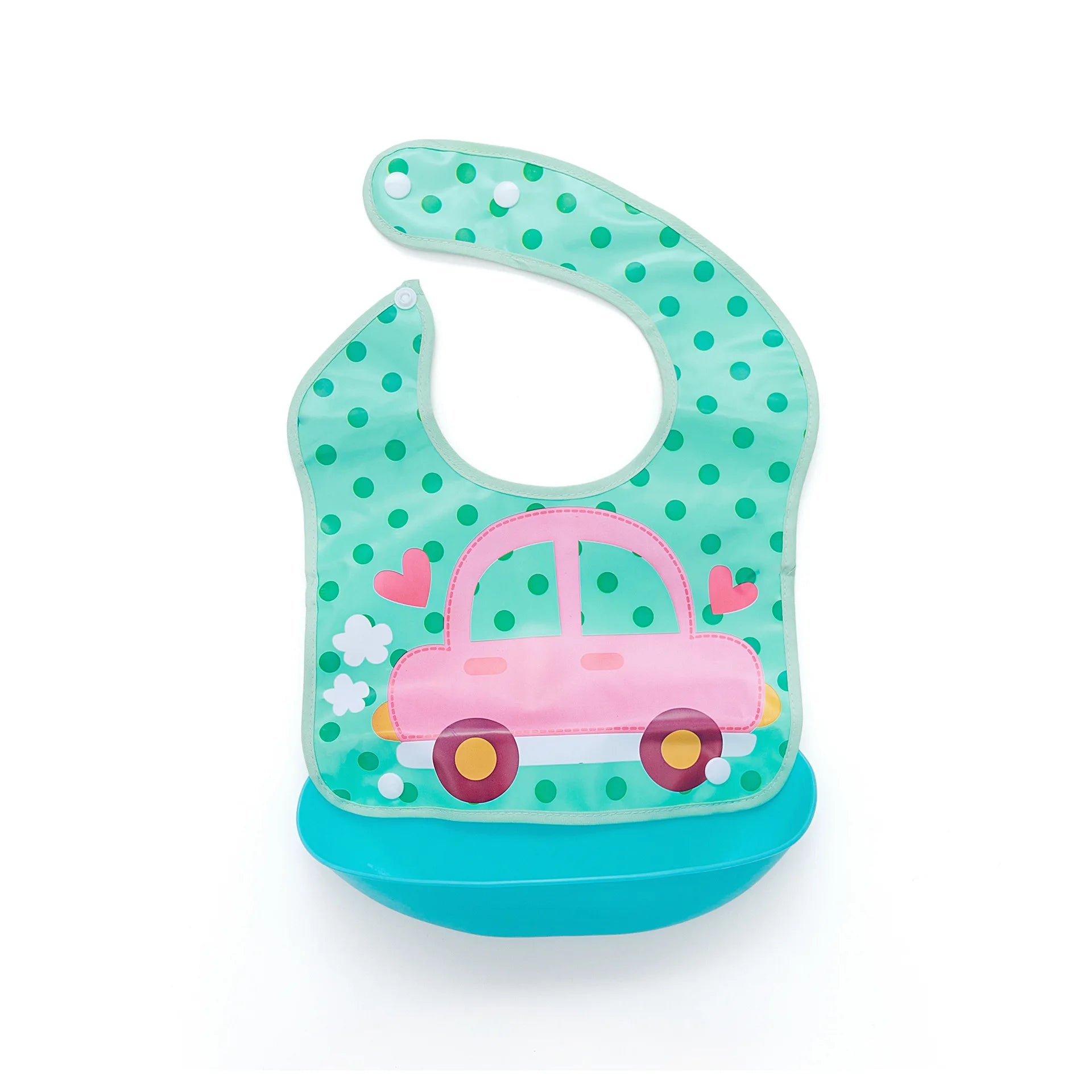Soft Waterproof Cartoon Printed Adjustable Baby Bibs