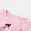 Kids Girls Cartoon Embroidery Applique Design Sweatshirts childrensterritory