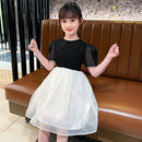 Casual Style Kids Girls Patchwork Princess Dress childrensterritory