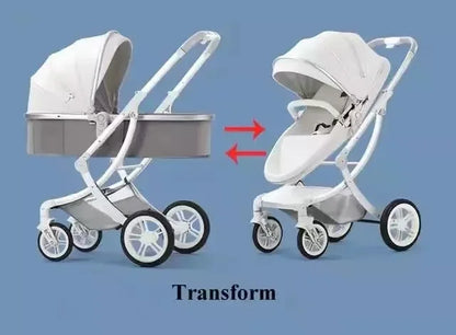 3-in-1 Egg-Shaped Baby Stroller with sleeping basket and seat childrensterritory