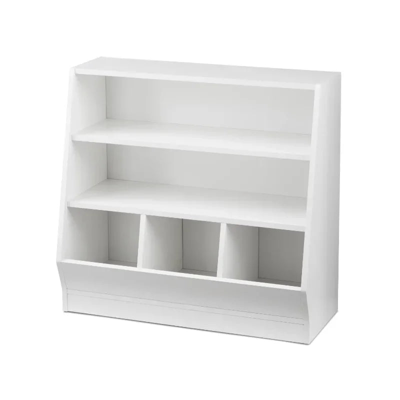 Kids Bin Organizer and Double-Shelf Bookcase childrensterritory