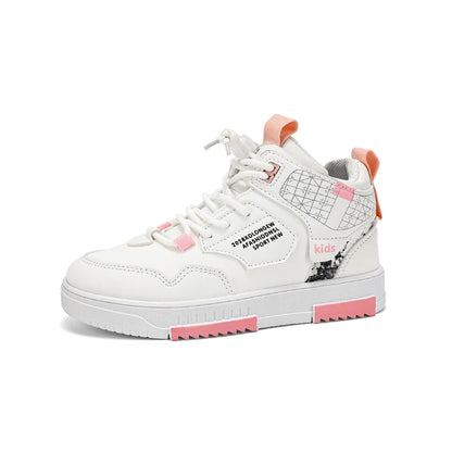 Kids White Casual School Tennis Sports Sneakers