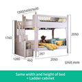 Multifunctional Kids Bunk Bed with Safety Fence and Storage childrensterritory