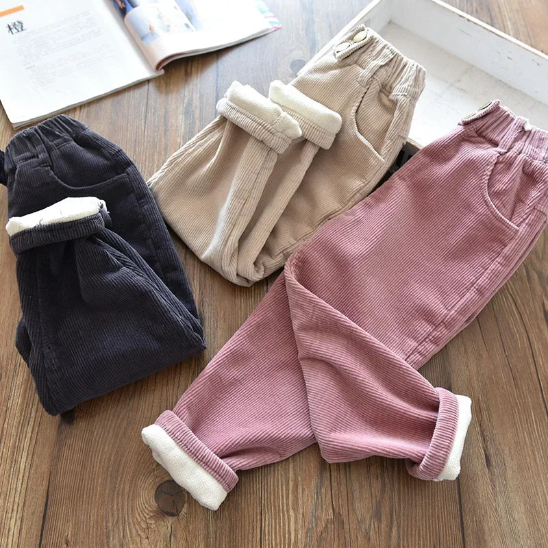 Thick Fleece Padded Trousers for Kids Girls/Boys childrensterritory