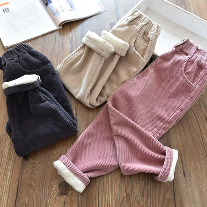 Thick Fleece Padded Trousers for Kids Girls/Boys childrensterritory