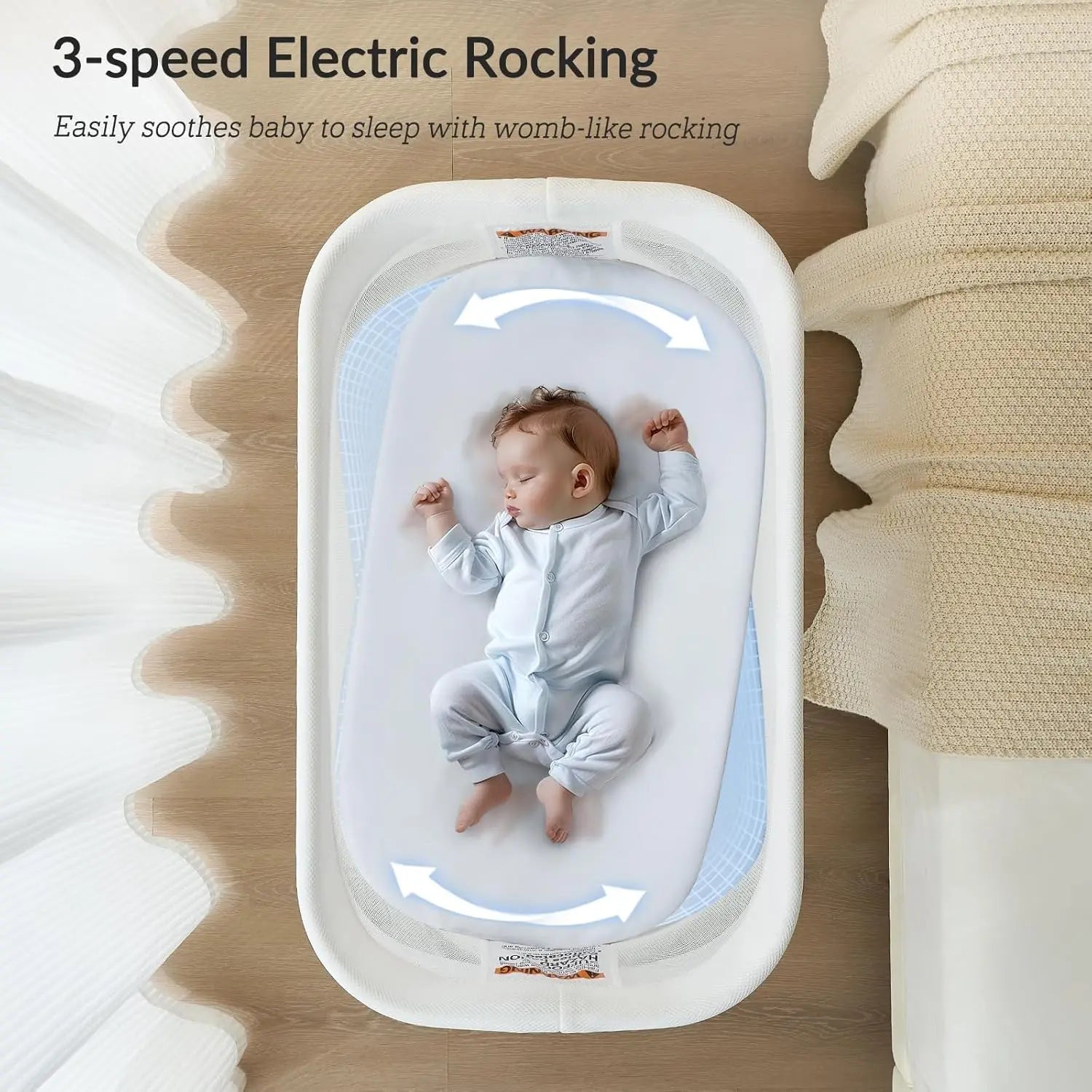 Smart Electric and Musical Rocking Bassinet for Baby