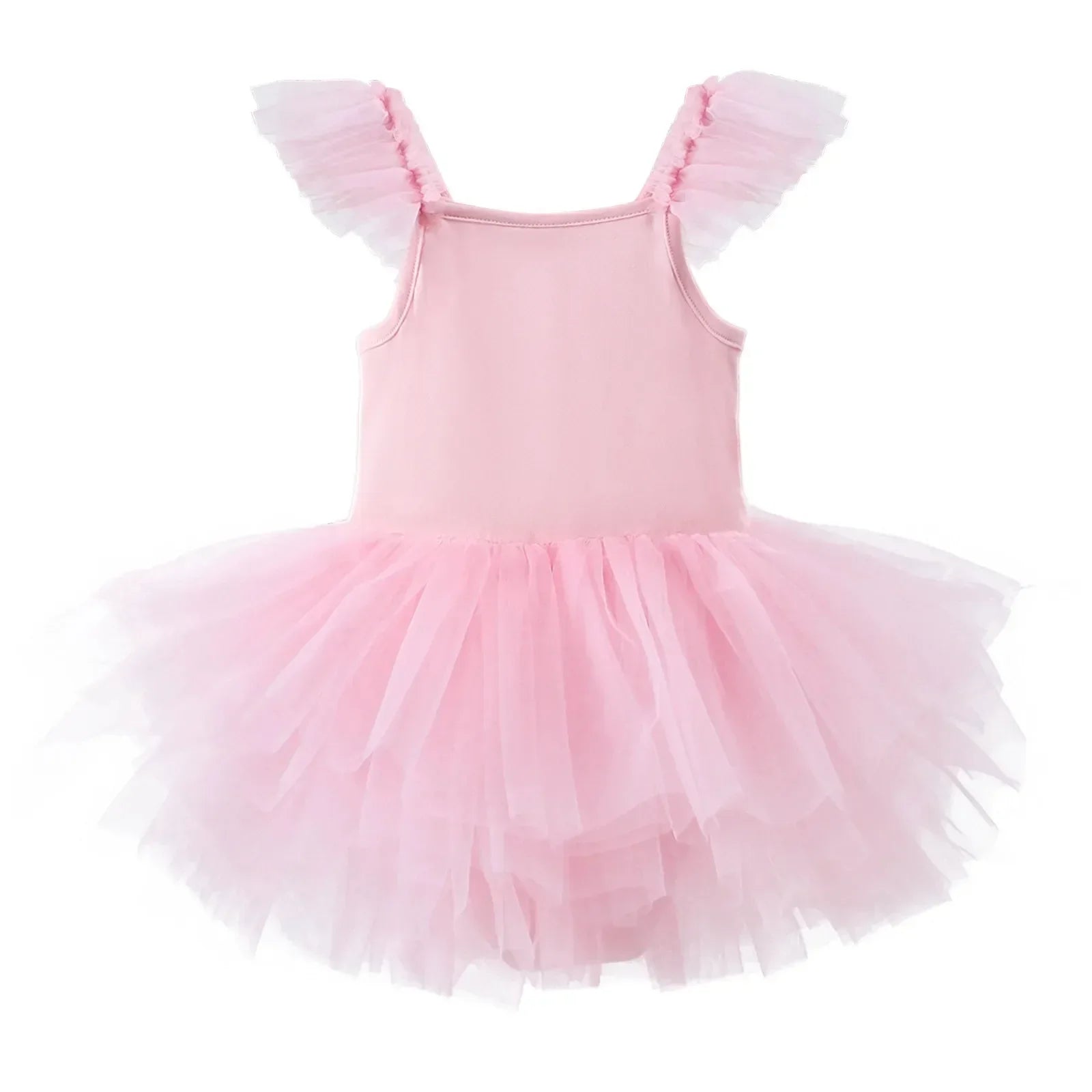Tulle Puffy Tiered Long Tail Flower Girl Dresses For Wedding Party