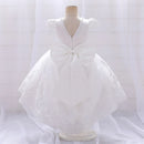 Baby Girls Bow Design Tulle 1st Birthday/Baptism Dresses childrensterritory