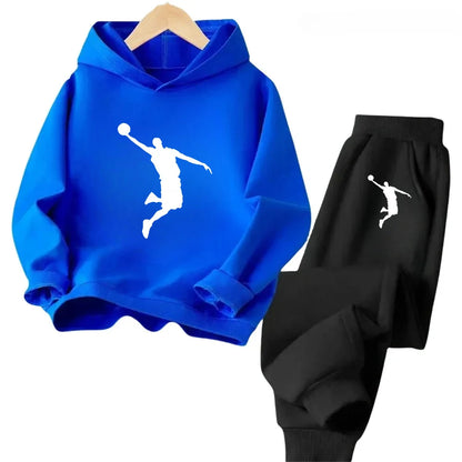Kids’ Long-Sleeve Casual Winter Tracksuits with Sporty Design childrensterritory