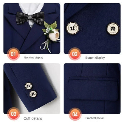 Kids Blazer Vest Pants Formal/Wedding Clothes Set