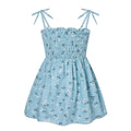 Little Girls Floral Halter Style Summer Cotton Dresses childrensterritory