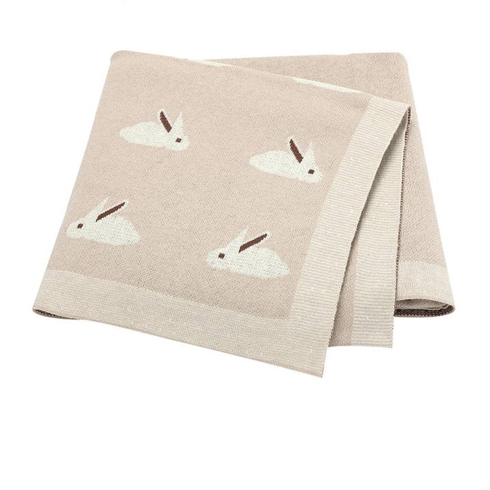 Cartoon Print Soft Cotton Fabric Baby Blankets childrensterritory