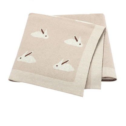 Cartoon Print Soft Cotton Fabric Baby Blankets childrensterritory
