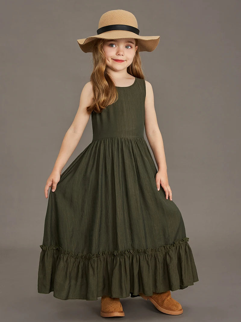 Kids Girls' Easy-to-Wear Cotton Summer Dress