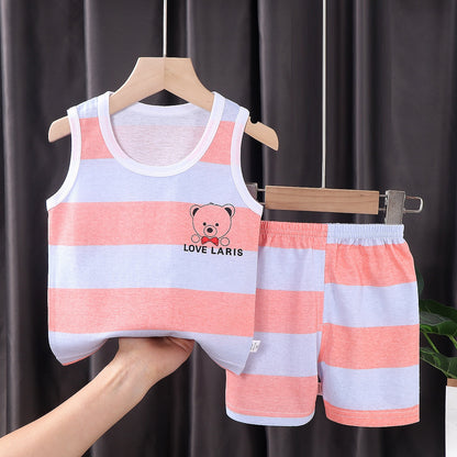 2PCS Cotton T-Shirts and Shorts Set for Toddler Boys Girls childrensterritory