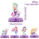 Mermaid-themed Kids Birthday Party Decorations and Tableware Set