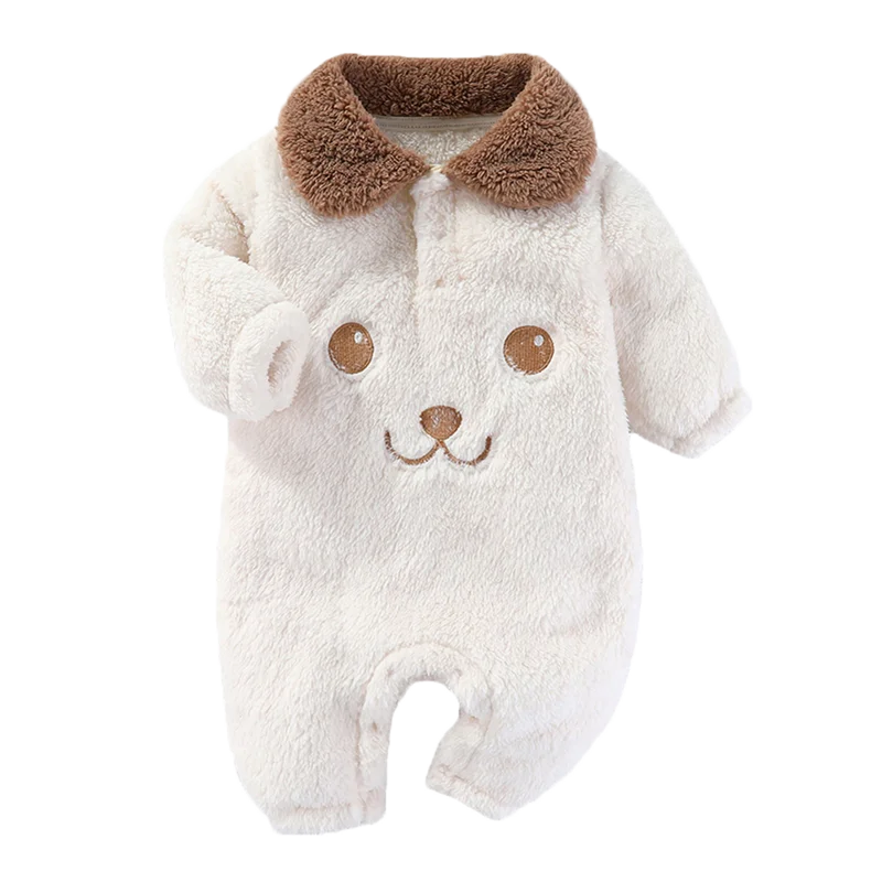 Newborn Baby Collar Design Soft Winter Bodysuit childrensterritory