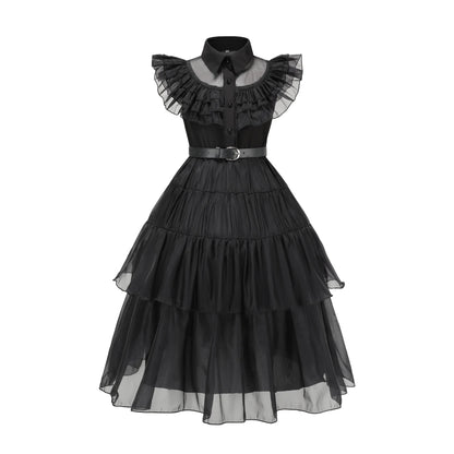 Wednesday Addams Kids Easter Halloween Party Costumes