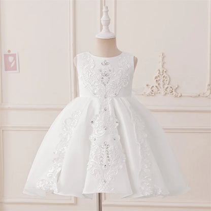 Baby/Kids Girls Bow Design Tulle Prom/Birthday Party Dresses