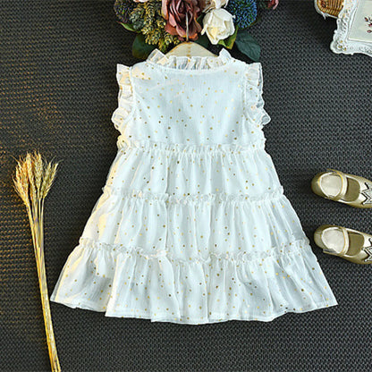 Kids Girls Starry Sequins Wedding Party Dresses