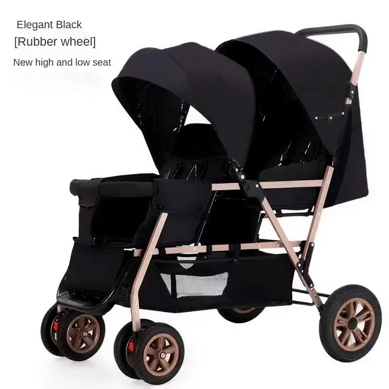 Lightweight Front &amp; Back Seats Baby Pushchair