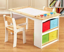 Kids Craft Table with Large Storage & Paper Rolls