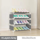 4/6/8-layer Shoe Organizer Stackable Canvas Rack for Home childrensterritory