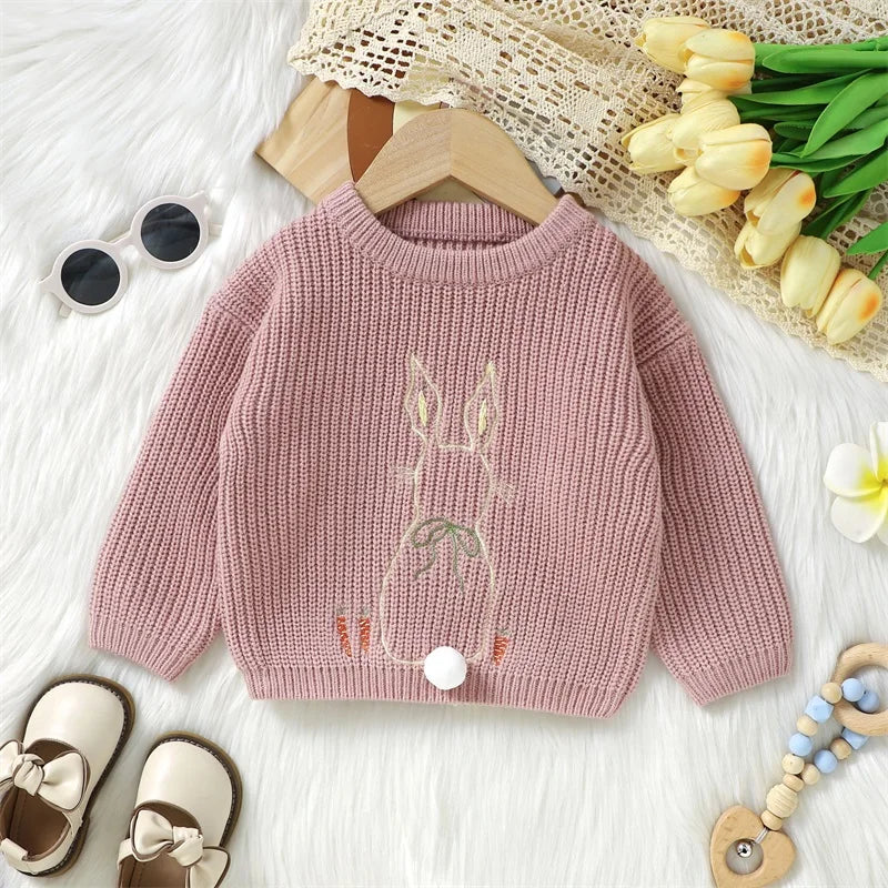 Toddler Girl Boy Casual Knitting Pullover for Easter