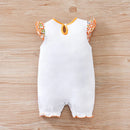 Cartoon Elf Deer Print Soft Cotton Baby Summer Romper childrensterritory
