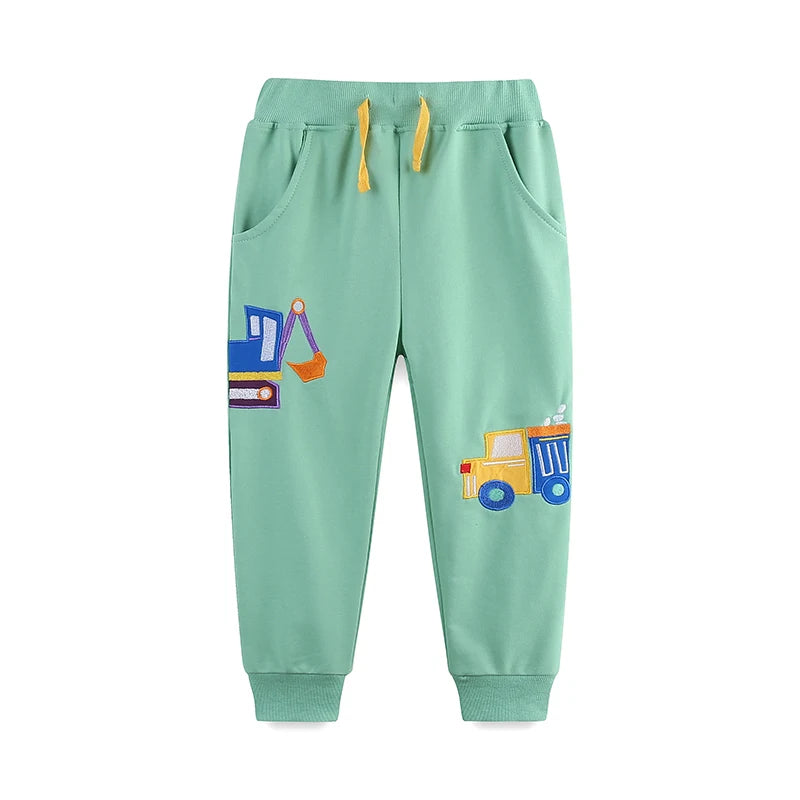 Cartoon Embroidery Print Boys Sweatpants For Summer