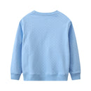 Rabbits Flowers Embroidered Little Girls Long Sleeve Sweatshirt childrensterritory