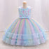Little Girls Colorful Embroidered Sequin Evening Dresses childrensterritory