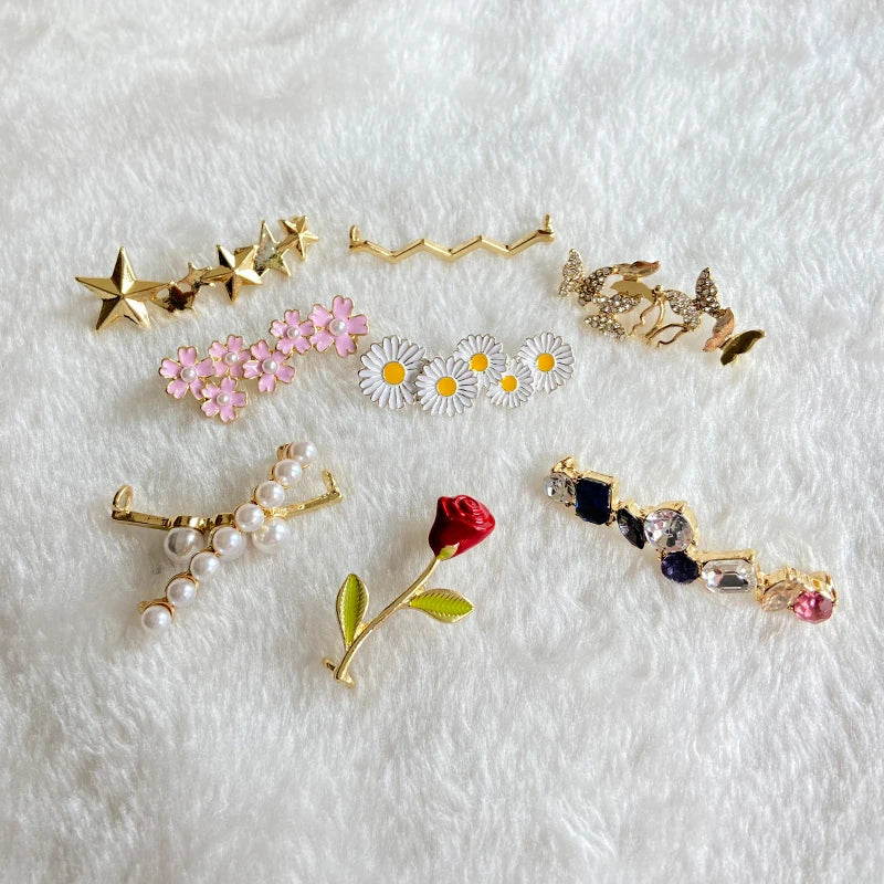 Pearl Shiny Rhinestone Sneaker Shoelace Clips for Girls childrensterritory