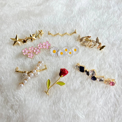 Pearl Shiny Rhinestone Sneaker Shoelace Clips for Girls childrensterritory