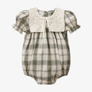 Kids' Grid and Floral Design Family Matching Cotton Clothes Sets childrensterritory